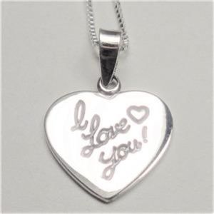 STERLING SILVER I LOVE YOU HEART LOVERS NECKLACE